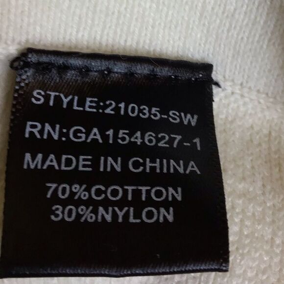 Joh. Elegant Cream Knitted Wide Flared Pants - Picture 5 of 6